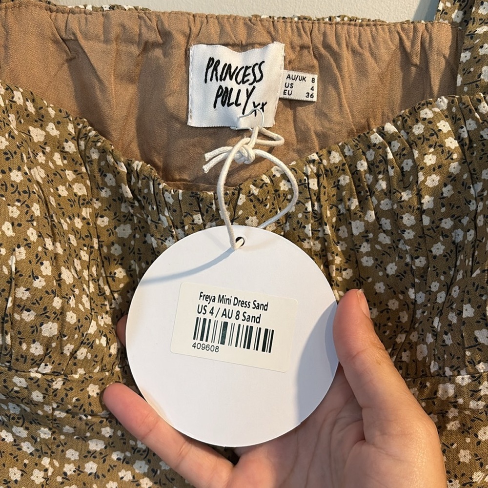 Princess Polly FREYA MINI DRESS SAND - Picture 5 of 5